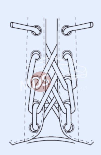 Spider-web-lacing-pattern